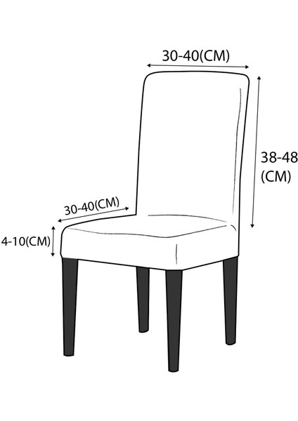 Likralı Kadife Sandalye Örtüsü Sandalye Kılıfı Tekli