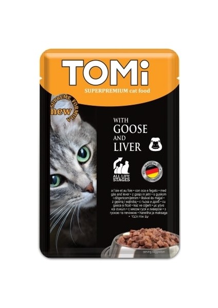 Kedi Kaz & Ciğer Pouch Mama 100gr
