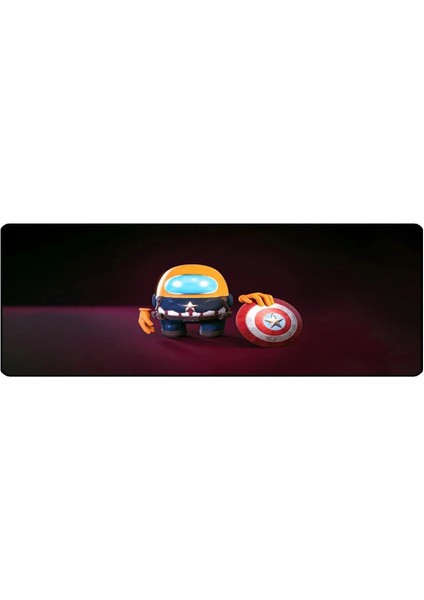 70X30 cm AMONG US Desenli Dikişli Kaydırmaz Tabanlı Speed Ver. Mouse Pad Oyuncu Gaming