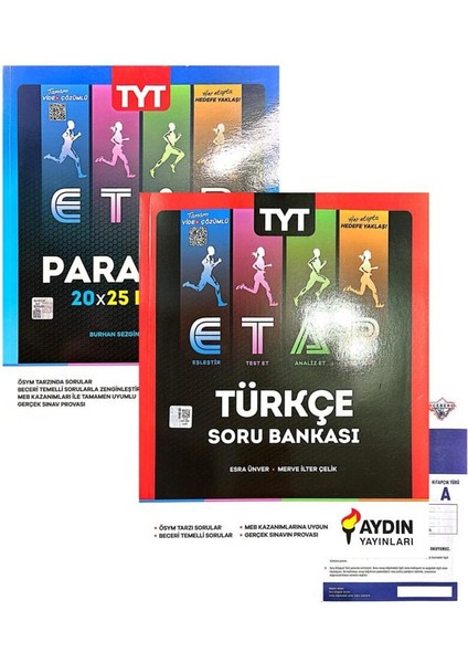 Aydın Yayınları Tyt Etap Türkçe Soru Ban.+Paragraf Deneme-Yeni-(Aydın Yayınları Denemeli)