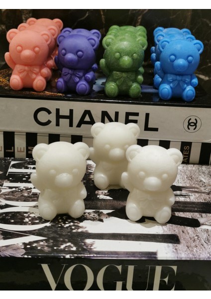 Iv Candles Babyshower Kocakafa 10'lu Büyük Boy Ayıcık Mum modelleri