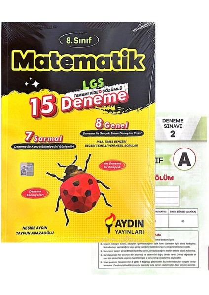 8. Sınıf Matematik Deneme - Günay Yayınları Denemeli