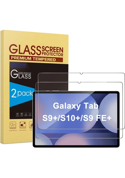 Samsung Galaxy Tab S10 Plus/s9 Plus/s9 Fe Plus/s7 Fe 5g/s8 Plus 12.4'' Tepmerli Cam Ekran Koruyucu 2 Adet