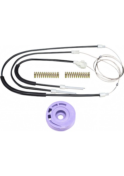 Volkswagen Golf 3 Vento 1992 1998 Uyumlu Ön Sağ Kapı Cam Kriko Teli ve Tamir Seti Takımı Kiti