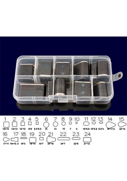 24 Parça Şekilli Delici, Deri Desen Çizici, Çok Şekilli Oval Yuvarlak Kare Delgeç, Saraciye Deri Delgeç fiyatları