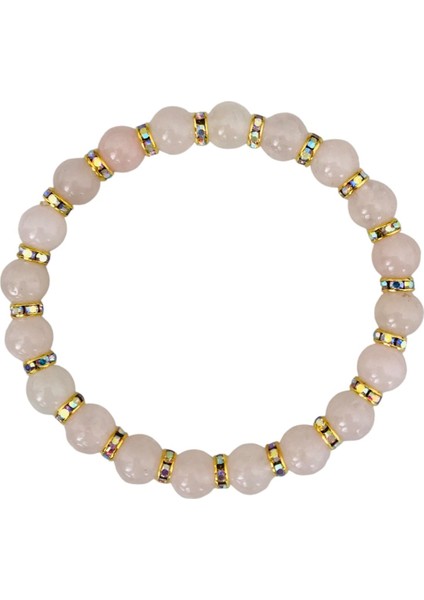 Gerçek Pembe Kuvars Taşı Bileklik MKT51002