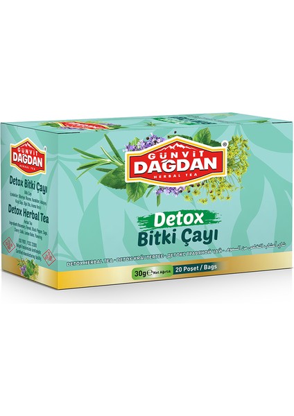 Günvit Dağdan Detox Bitki Çayı Kutu Natürel Sallama Poşet Çay 20’li