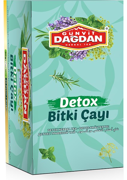 Günvit Dağdan Detox Bitki Çayı Kutu Natürel Sallama Poşet Çay 20’li