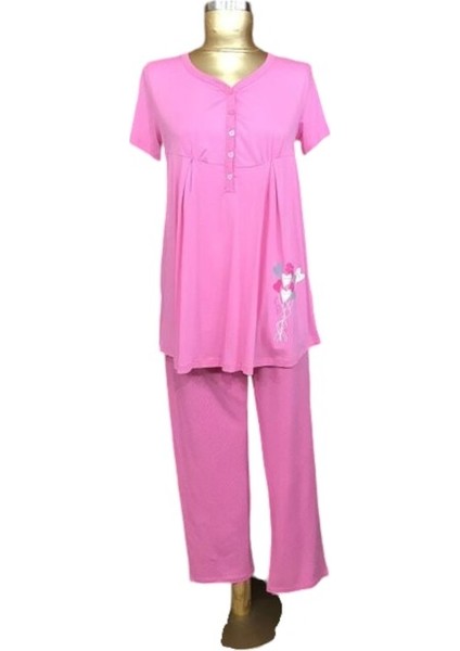 Pierre Cardin Pierre CARDINE-7264-BAYAN Lousa 3'lü Pijama Seti-Pembe