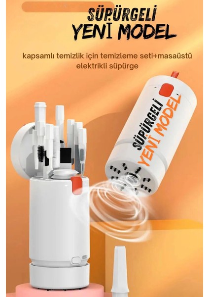 21 In 1 Şarjlı Süpürge Airpods Kılıf Klavye Kulaklık Elektronik Cihaz Temizleme Kiti