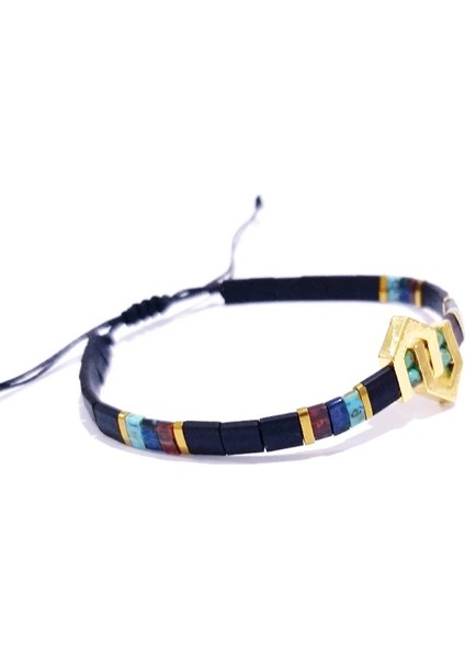 Hematit Doğaltaşlı Pirinç Metal Malzemeli Mat Siyah Miyuki Tila Unisex Bileklik fiyatları