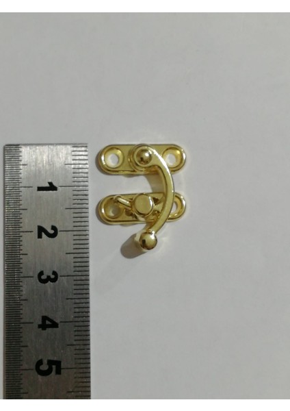 KÜÇÜK YAY GÖZÜ KANCALI KİLİT SARI 10 ADET KUTU SANDIK VE KAPAK KLİPSİ 20X24 MM fırsatları