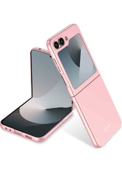 Samsung Galaxy Z Flip 6 Uyumlu Kılıf Zore Sert Kıpta Kapak, Pembe