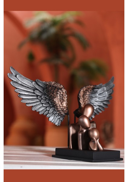 Melek Kanatlı Aile Biblo (Altın) modelleri