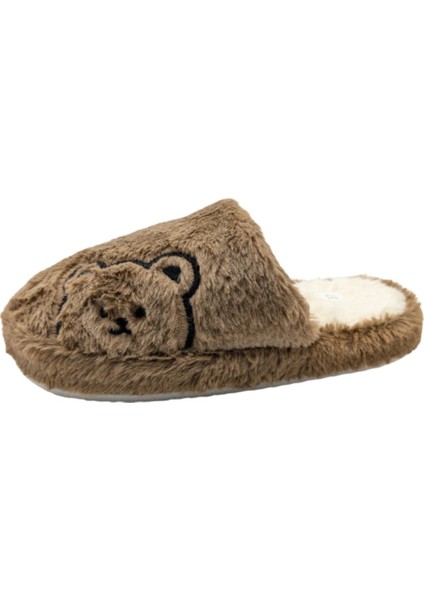 Cloudstep Kadın Peluş Ev Terliği - Kahverengi - 39