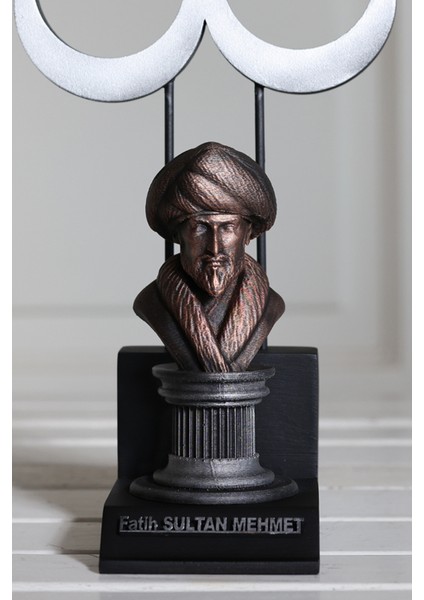 Fatih Sultan Mehmet Dekoratif Biblo 3 Hilal Gümüş Biblo modelleri