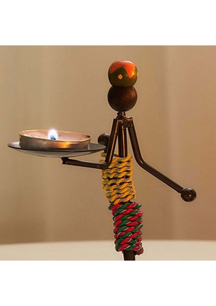 Afrikalı Kadın Tealight Metal Mumluk Şık Hediyelik 2'li fırsatları