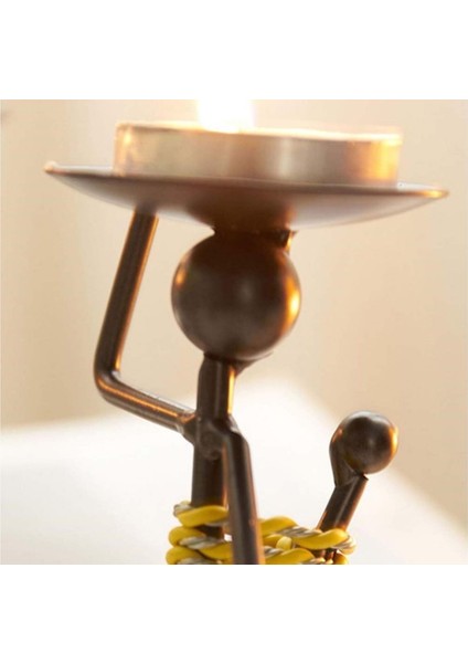 Afrikalı Kadın Tealight Metal Mumluk Şık Hediyelik 2'li indirimleri