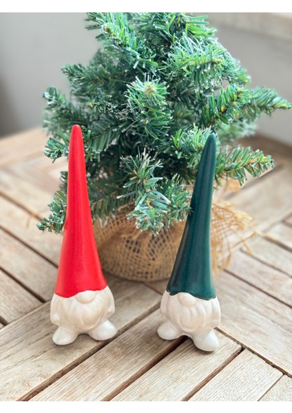 2'li Kırmızı Yeşil Dekoratif Yılbaşı Cücesi modelleri