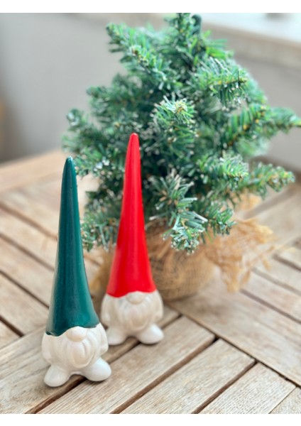 2'li Kırmızı Yeşil Dekoratif Yılbaşı Cücesi fırsatları