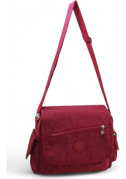 Kadın Postacı Omuz Okul Çantası Klinkır Çapraz Askılı Çok Cepli Su Itici Hafif Kumaş 30*25 cm