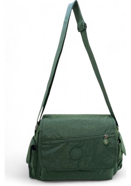 Kadın Postacı Omuz Okul Çantası Klinkır Çapraz Askılı Çok Cepli Su Itici Hafif Kumaş 30*25 cm