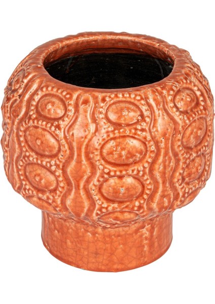 Kabartmalı Terracotta Saksı