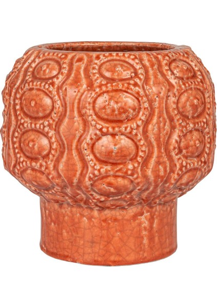 Kabartmalı Terracotta Saksı