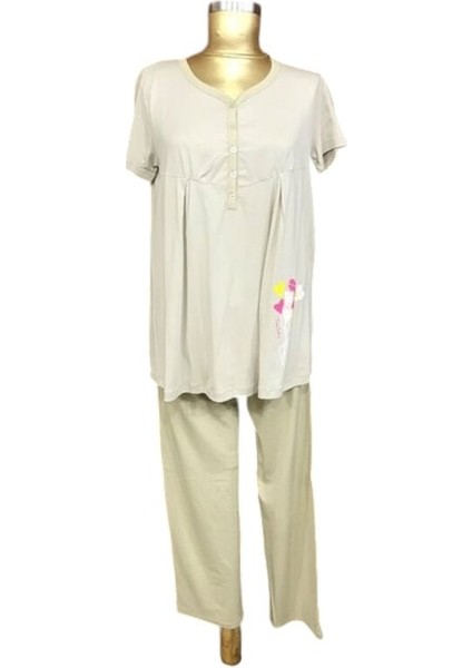 Pierre Cardin Pierre CARDINE-7264-BAYAN 3'lü Lousa Pijama Seti-Kum Beji