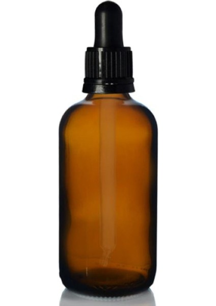 Amber Dropper Siyah Damlalık Kapaklı Cam Şişe 100 ml x 10 Adet