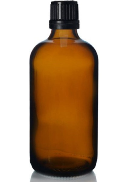 Amber Dropper Siyah İçten Damlalıklı Kapaklı Cam Şişe 100 ml x 10 Adet