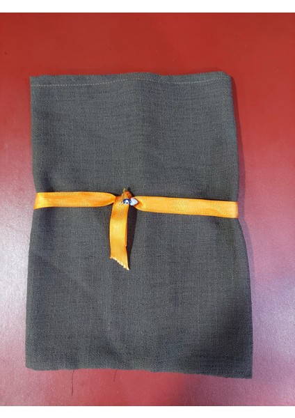 Kumaş Nazar Boncuklu El Yapım Dikim Bağ Detaylı Kese Torba Kahverengi 30X22CM 1 Adet