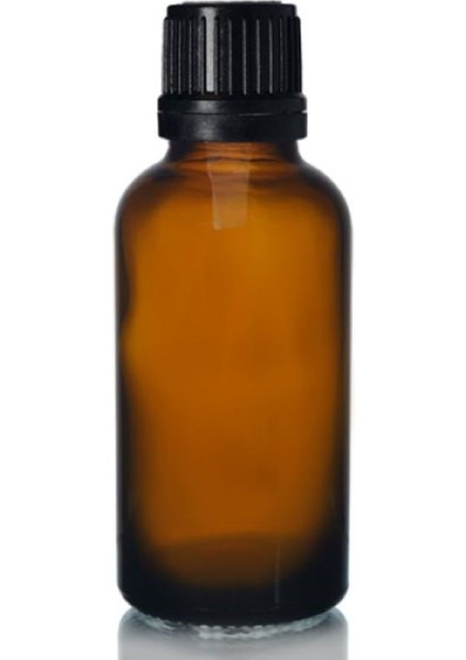 Amber Dropper Siyah İçten Damlalıklı Kapaklı Cam Şişe 30 ml x 10 Adet