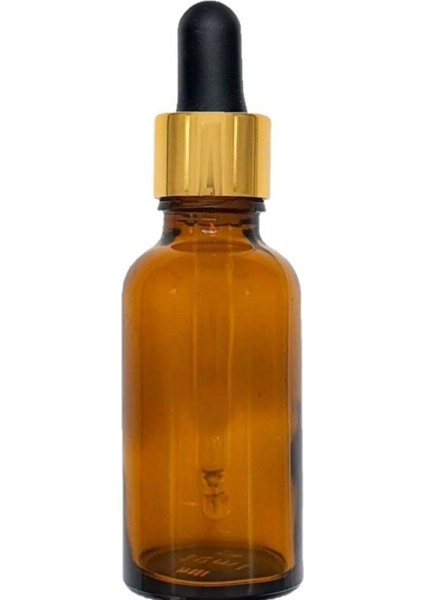Altın - Siyah Cam Pipetli Amber Cam Şişeler 30 ml x 3 Adet