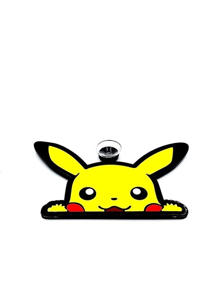Pikachu Karakter Vantuzlu Pleksi Cam Süsü - Pikachu Cam Süsü Cam Süsü Model 1 modelleri