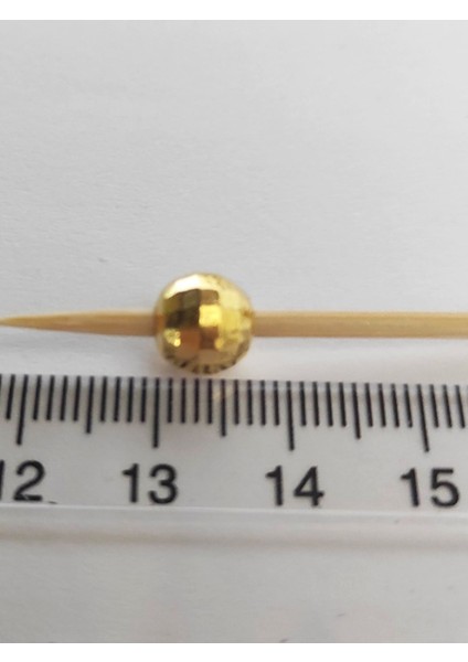 Beyhan Bayhan 500 Gram Dekoratif 8 mm Gold Delikli Disko Topu Boncuk - Plastik Disko Topu Boncuk fiyatları