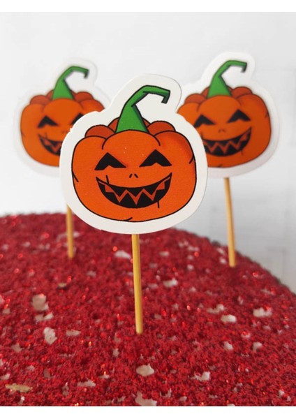 Beyhan Bayhan 30 Adet Dekoratif Karton Bal Kabağı Pasta Kürdanı Turuncu - Hallowen Cadılar Bayramı Kürdanı modelleri