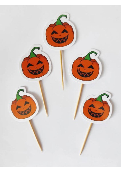 Beyhan Bayhan 30 Adet Dekoratif Karton Bal Kabağı Pasta Kürdanı Turuncu - Hallowen Cadılar Bayramı Kürdanı fırsatları