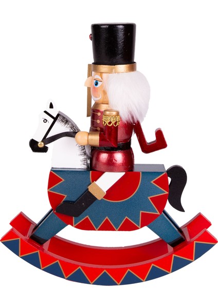 Yılbaşı Süsü Kurşun Asker Kılıçlı Fındıkkıran Sallanan At Bordo-Kırmızı modelleri