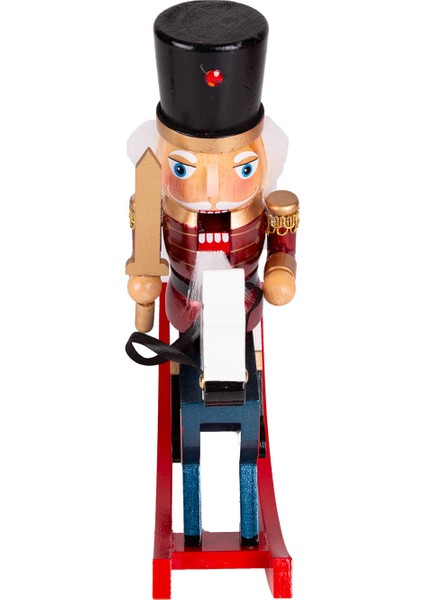 Yılbaşı Süsü Kurşun Asker Kılıçlı Fındıkkıran Sallanan At Bordo-Kırmızı fırsatları