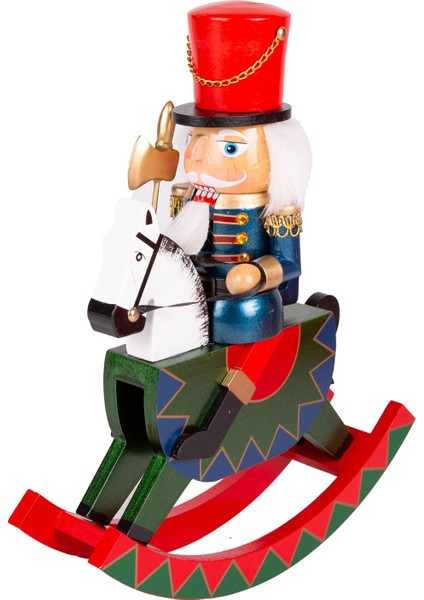 Yılbaşı Süsü Kurşun Asker Baltalı Fındıkkıran Sallanan At Kırmızı-Mavi indirimleri