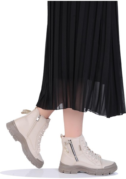 Mp 242-2246ZN Kadın Kürklü Kışlık Düz Bot