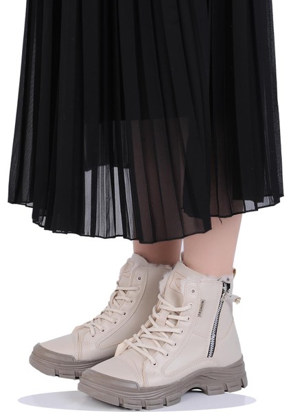 Mp 242-2246ZN Kadın Kürklü Kışlık Düz Bot fiyatları