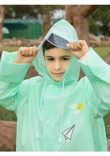 Çocuk Yağmurluğu Su Geçirmez Çanta Korumalı Çocuk Yağmurluk Kapşonlu Rüzgarlık modelleri