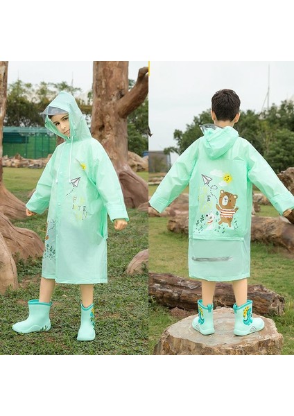 Çocuk Yağmurluğu Su Geçirmez Çanta Korumalı Çocuk Yağmurluk Kapşonlu Rüzgarlık fırsatları