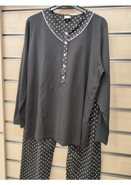 Pamuk Uzun Kol Kadın Pijama Takım 14642