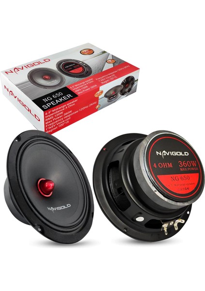 Navıgold Ng-650 Oto Midrange 16Cm 360 Watt 2 Adet