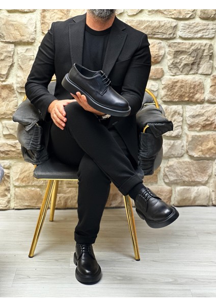 3293 Mat Siyah Erkek Casual Ayakkabı