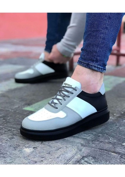 WG011 Beyaz Kömür Erkek Casual Ayakkabı