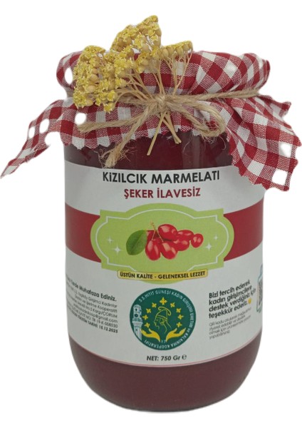 Şekersiz Kızılcık Marmelatı (750 Gr)